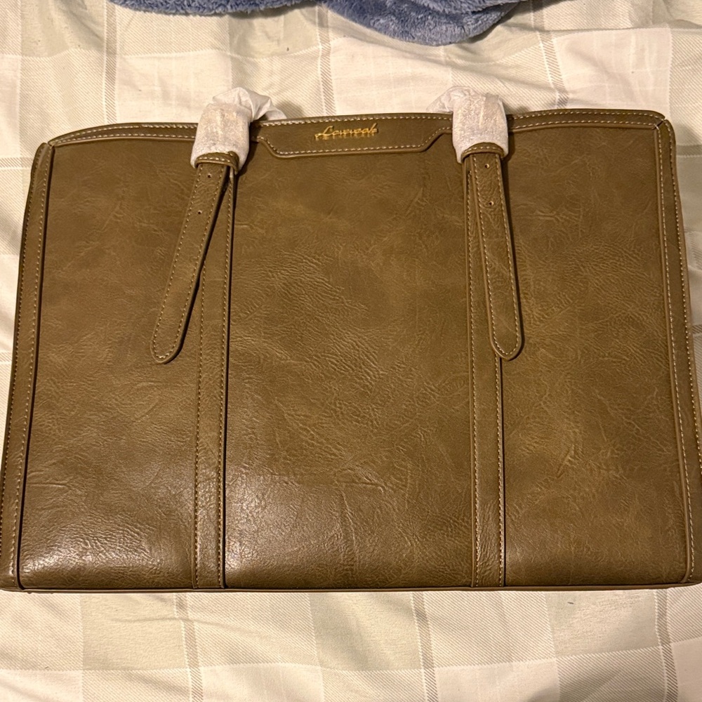 Lovevook Olive Brown Laptop Briefcase Tote